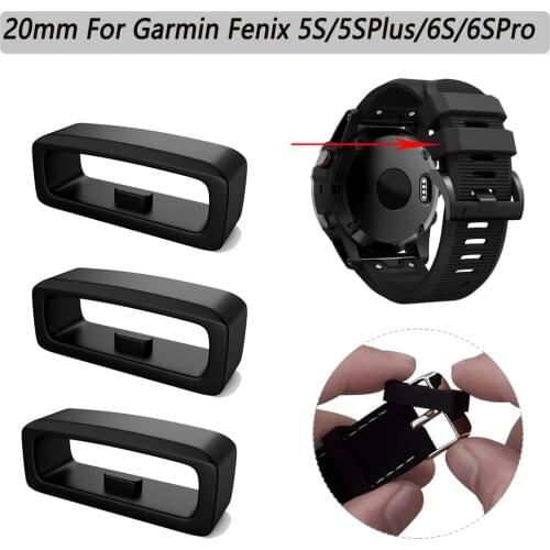 Watch Band Keeper For Garmin Fenix 5S/5SPlus/6S/6SPro Watch Silicone Rubber Ring Replacement Buckle Holder 20mm Clasp Keeper