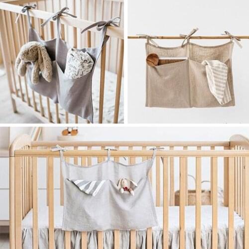 Baby Cot Bed Crib Organizer Rooms Nursery Hanging Toy Storage Bag Multi-Function Diaper Pocket For Newborn Crib Bedding Set