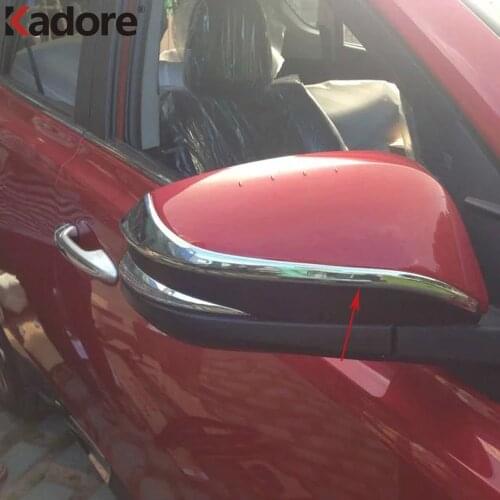 For Toyota RAV4 RAV 4 2013 2014 2015 2016 2017 2018 Chrome Side Door Rearview Mirror Strip Cover Trims Car Accessories 2pcs/set