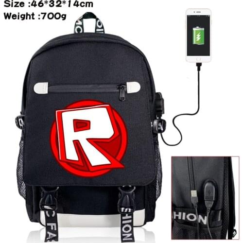 Data Cable Roblox Canvas Backpack Unisex Outdoor Mountaineering Travel Pack Fortress Night Mens Student School Bag Kid Toy Gift