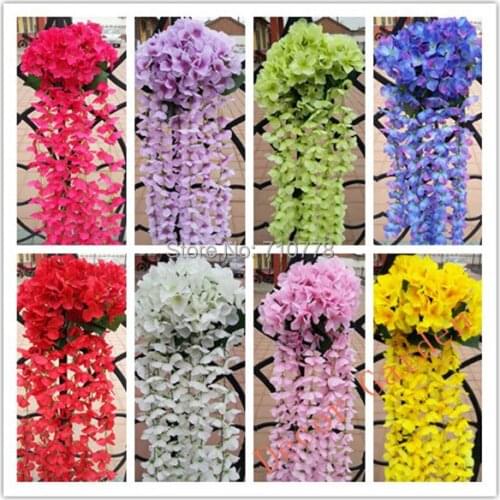 2pcs artificial Guelder/hydrangea flower vine wall flower vine for home wedding flower vine decoration
