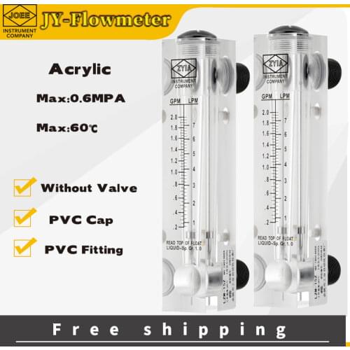 LZM-15Z Liquid Rotameter Air Flow Meter Gas Float Flowmeter Water Without Valve