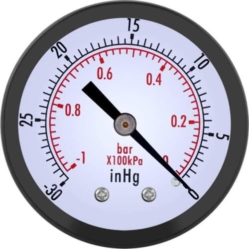 Newstyle Air Vacuum Pressure Gauge Water Oil Manometer Double Scale Pressure Measuring Tools 1/4"BSPT Hydraulic Pressure Meter 0