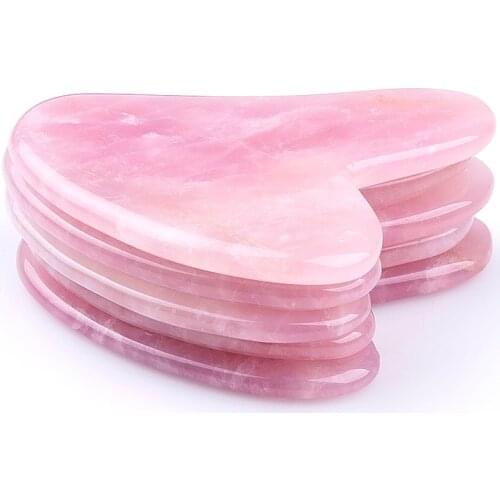 Natural Stone Massage Ice Rose Quartz Massager Facial Neck Therapy Scraper Health Care Massager For Face Neck Back Body