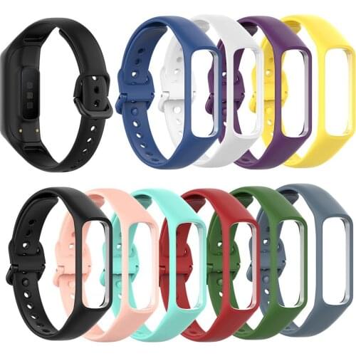 Soft Silicone Colorful Watchband for Samsung Galaxy Fite R375 Rubber Strap Smart Bracelet Wrist Strap Watch Band Replacement