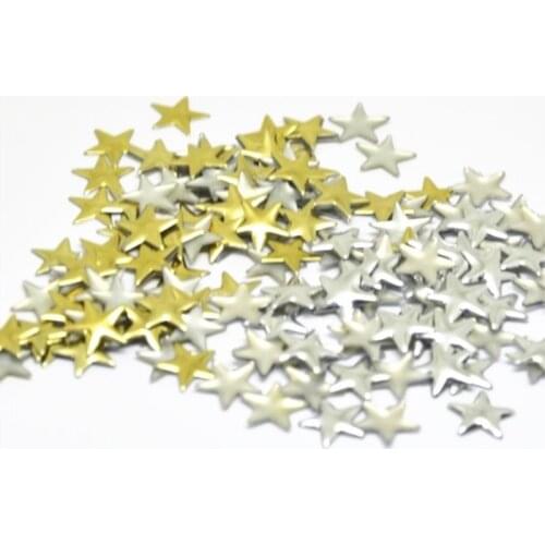 NEW Hot fix Rhinestuds Metal Star Shape Iron On Rhinestones 6mm 8mm 10mm 12mm Gold Silver DIY Accessories