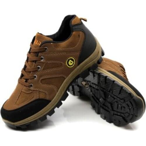 Autumn and winter waterproof and wear-resistant leisure walking shoes solid bottom travel mens shoes breathable cross-country c