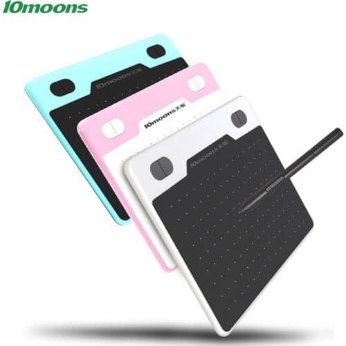 10moons 6 Inch Ultralight Graphic Tablet 8192 Levels Digital Drawing Tablet Battery-Free Pen Compatible Android Device New