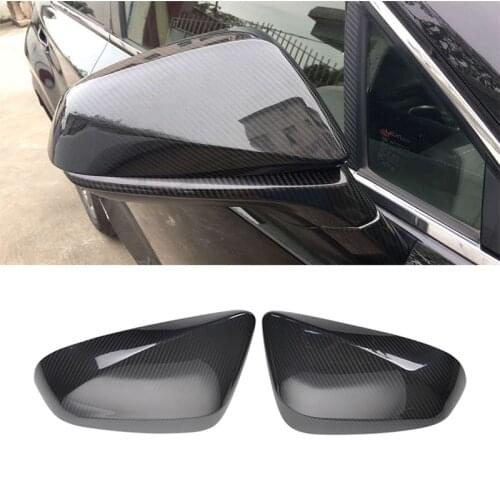 Fit For RHD Real Dry Carbon Rear View Mirror Cover Shell Trim For Toyota Lexus NX200 Stick On 2015-2017