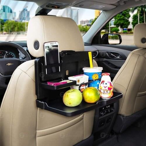 Ghost Storm Car Accessories Car Folding Table Car Back Seat Storage Organizer Auto Drink Food Cup Tray Car Cup Holder Stand Desk