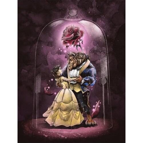 Full Diamond Embroidery Complete Kit Beauty,Beast DIY Diamond Painting With full Square Round drill Stones 5D Home Decor B146