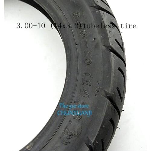 Size 3.00-10 / 14x3.2 fits Electric vehicle Electric Scooters e-Bike 14*3.2 300-10 Explosion-proof 14 inch Vacuum Tubeless Tire