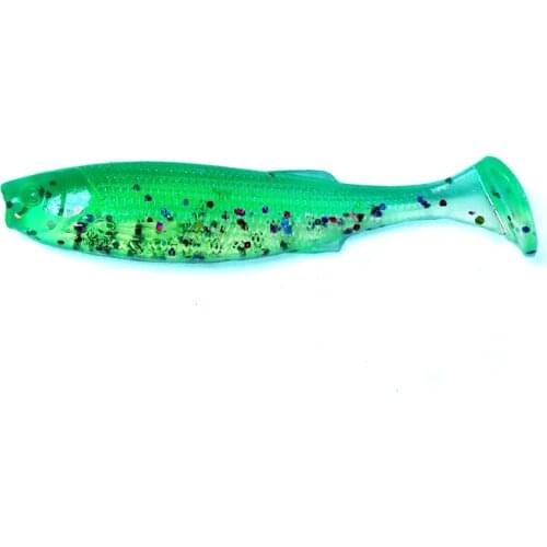4.5cm Shad Worm Soft Bait T Tail Jigging Wobblers Fishing Lure Tackle Bass Pike Aritificial Silicone Swimbait