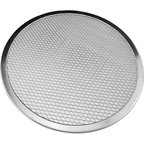 6/7/8/9/10/11/12/13/16 Inch Aluminum Thicken Non-stick Net Round Pizza Mesh Pan Baking Tray Kitchen Tool For Cooking