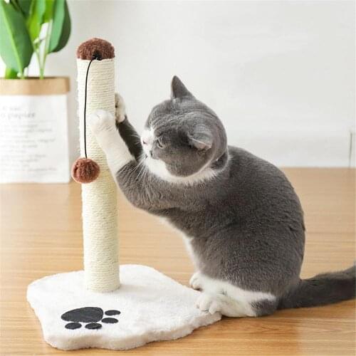 Sisal Cat Scratch Interactive Ball Toys Kitten Scraching Claw Post Protect Sofa Furniture Claw Mat Pet Paw Care Funny Plush Toys