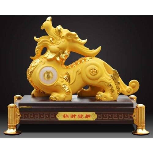 2021 Southeast Asia HOME SHOP Company Mascot Bring good luck money Success Royal dragon PI XIU statue brisk thriving business