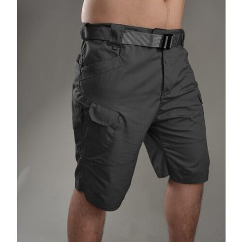 Outdoor Men Shorts Summer Cargo Pants Elastic Waist Short Pants Military Tactical Trousers for Men Shorts Multi-Pocket Hot