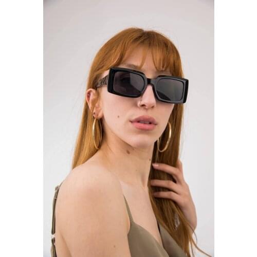 Vintage Oversize Rectangle Taylor Black Sunglasses 2021 New Season Fashion Trend Ladies High Quality Sunglasses UV400