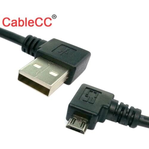 Zihan Data Charge Cable 20cm Male To Usb Left Angled Right 90 Degree Micro