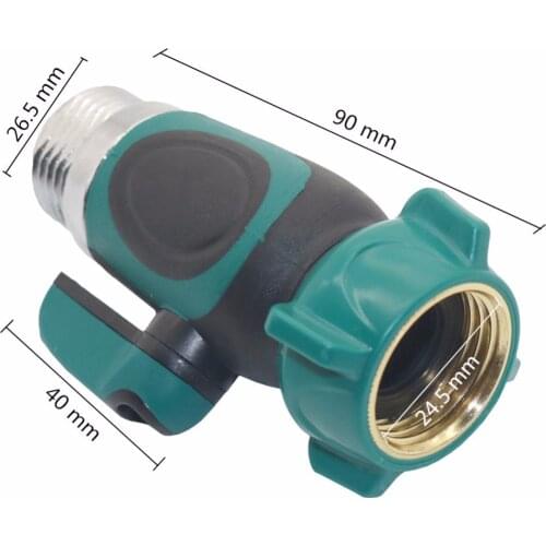 1 Way Garden Hose Shut Off Valve G3/4 inch Connect Outside Spigot Friendly Faucet Extension