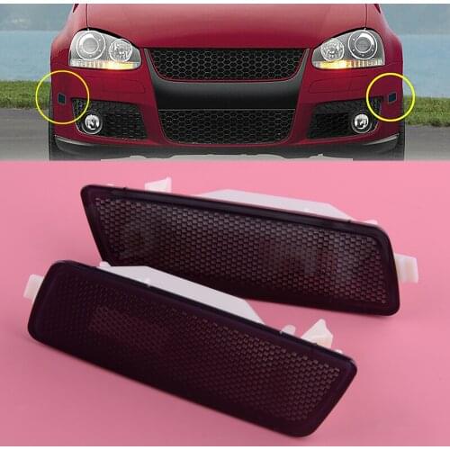 1 Pair 1K5945072 1K5945071 Front Black Lens Bumper Side Marker Light Lamp Housing Fit for VW Golf GTI Jetta Rabbit MK5 2008