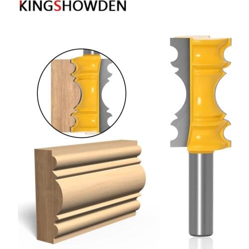 1pc Shank 12mm 1/2 Large Elaborate Chair Rail Molding Router Bit Line Knife Tenon Cutter for Woodworking Tools