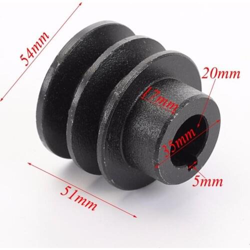 35mm OD 20mm ID V Belt Pulley Bore Die Double Groove For Honda 168F 170F GX110 GX120 GX160 GX200 7HP ATV Go Kart Engines