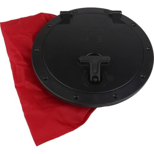 8" Boat Round Non Slip Inspection Hatch, Marine Deck Access Hatch & Lid, Storage Bag - Kayak Accessories