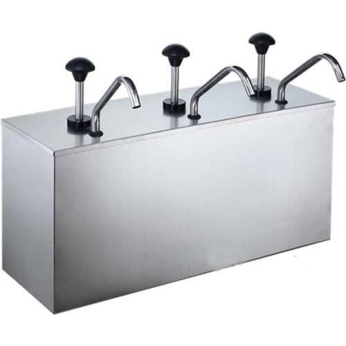 Three heads Stainless steel squeezing sauce bottle sauce pump, seasoning salad jam squeeze bottle, seasoning bottle