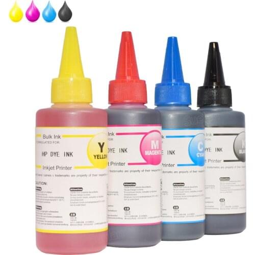 Refill Ink for Hp655 xl Hp670 xl Hp685 cartridge Deskjet 3525 5525 4615 4625 6525 Printer CISS Dye Ink 4X100ML