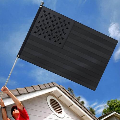 All Black American Flag 3x5 Feet American Flag Embroidery Stars Stitched Stripes Blackout American Flag Heavy American Flag