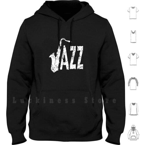 Jazz Hoodies Long Sleeve Saxophone Play Saxophone Tape Orchestra Musical Instrument Play Musical Instrument