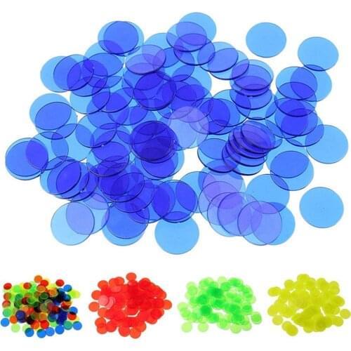 120pcs 19mm Transparent Counters Counting Bingo Chips Plastic Markers Bingo Supplies Pro Count Bingo Chips for Bingo Game Cards