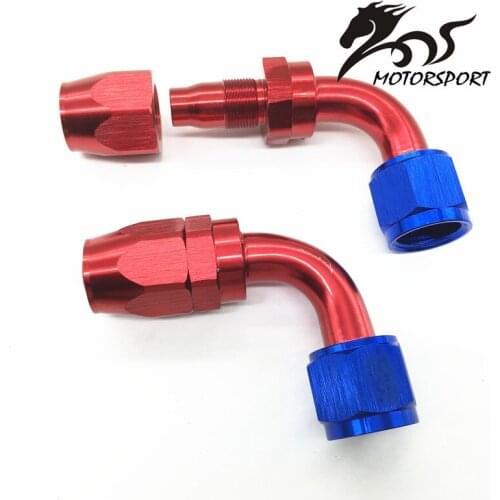AN12-90 90 Degree Aluminum Oil Cooler Hose Fitting Swivel Hose End Fitting Adapter Oil Fuel Line