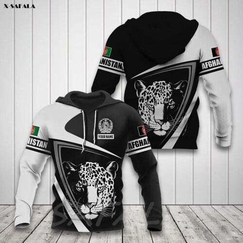 AFGHANISTAN COAT OF ARMS LEOPARD Country Flag 3D Printed Man Female Zipper HOODIE Pullover Sweatshirt Hooded Jersey Tracksuits