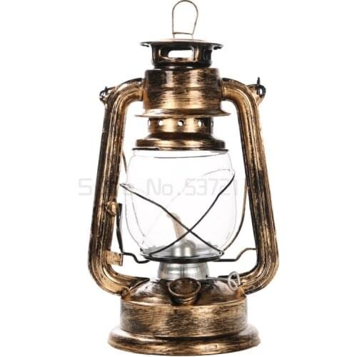 Retro Kerosene Lamp Household Vintage Oil Lamp Nostalgic Lantern Camping Tent Light Photography Props Bar Decoration Ornaments