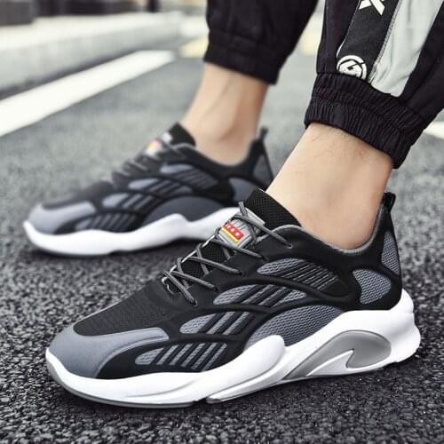Outdoor Casual Shoes Men Fashion Sneakers Breathabl Comfortable Running Sport Trainers Lace Up Platform Footwear Tenis Masculino