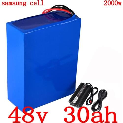 Free Customs Tax 48V 1000W 2000W Battery 48V 30AH electric bike battery 48V 30AH Lithium battery use samsung cell with 5Acharger