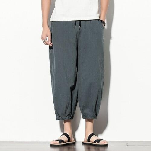 Fashion Retro Beach Summer Harem Pants 2021 Men Look Thin Loose Nepalese Trousers Casual Pants Nine-point Streetwear Sweatpants