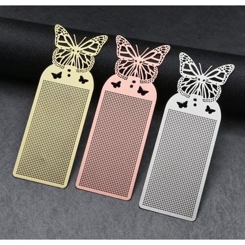 New Cute Butterfly Owl DIY Craft Needlework Cross Stitch Kit Bookmark Metal Silver Golden Needlework Embroidery Crafts Counted