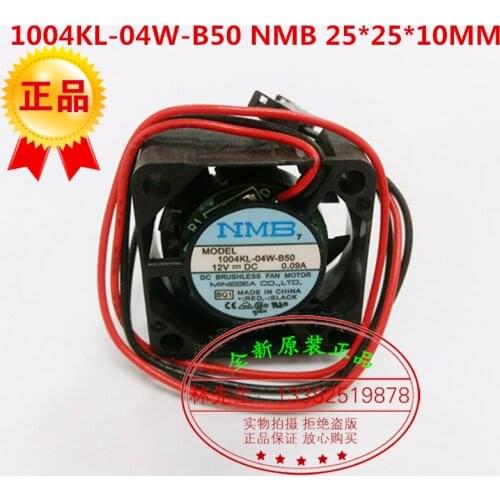NEW NMB-MAT NMB 1004KL-04W-B50 2510 12V double ball bearing 2CM miniature micro cooling fan