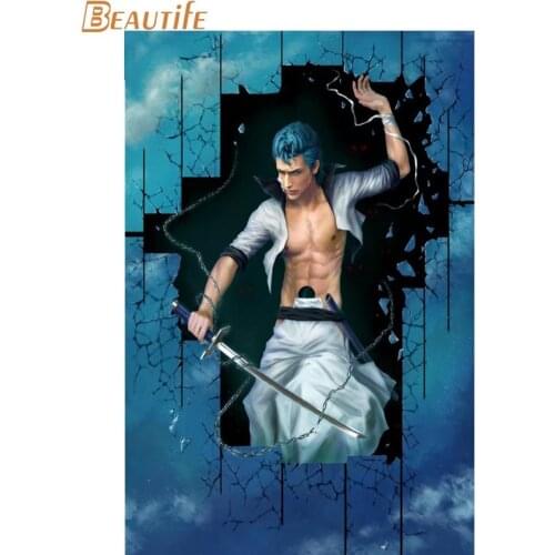 New Grimmjow Jeagerjaques Poster Cloth Silk Poster Home Decoration Art Fabric Poster Print 30X45cm,40X60cm.50X75cm,60X90cm
