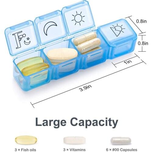 28 Slots 7 Day Weekly Pill Medication Case Organizer for Supplement