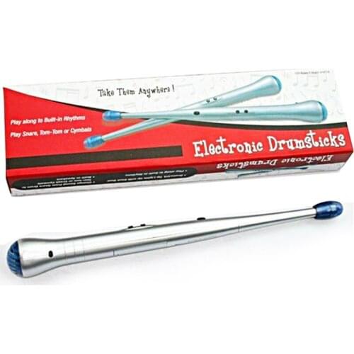 A Pair Electronic Drumstick Drum Stick Crash Snare Sounds with Sensitive Tip Build-in Speaker Educational Toy for Kid Child Gift