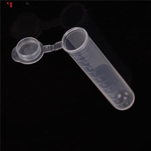 20pcs/lot 10ml Sample Test Tube Specimen Tube Lab Supplies Clear Micro Plastic Centrifuge Vial Snap Cap Container For Laboratory