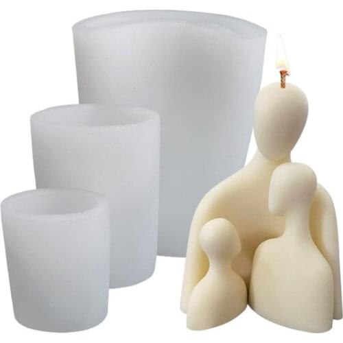 DIY Warm Hug Family Candle Silicone Mold Aromatic Plaster Soap Candle making Wedding Gifts Craft Home Decor Supplies