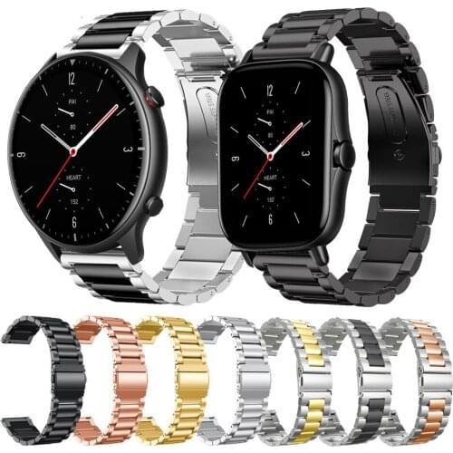 Milanese Stainless Steel Replacement Band For Amazfit GTS 2 Mini strap for Amazfit GTR2 Bip S Pop Stratos 3 Pace Bracele bands