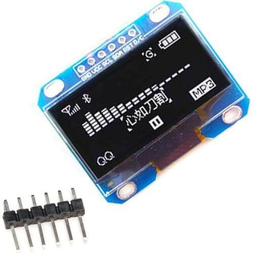 6 pin 1.3" OLED Module White Blue SPI 128X64 1.3 Inch OLED LCD LED Display Module 1.3" SPI Communicate for arduino Diy Kit