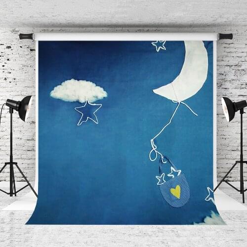 VinylBDS 10x10ft Blue Wedding Photography Backdrop White Cloud Studio Backdrop Children Photo Background