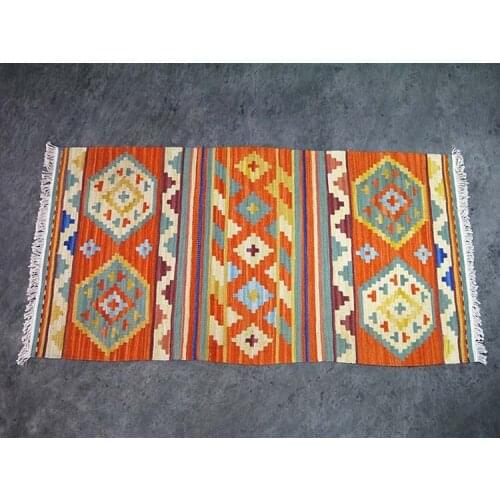 Eastern Mediterranean Bohemian/jilimu hand-woven wool carpet Kilim rug tapestry gc137-8yg2